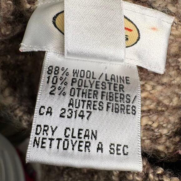 VTG Talbots Neutral Minimalist Mock Neck Wool Blend Knit Sweater Womens Sz XL - Picture 4 of 4